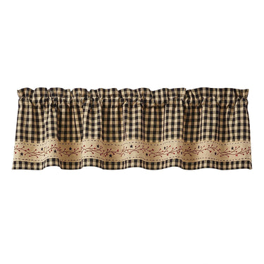 Berry Gingham Valance - Border Park Designs - The Fox Decor